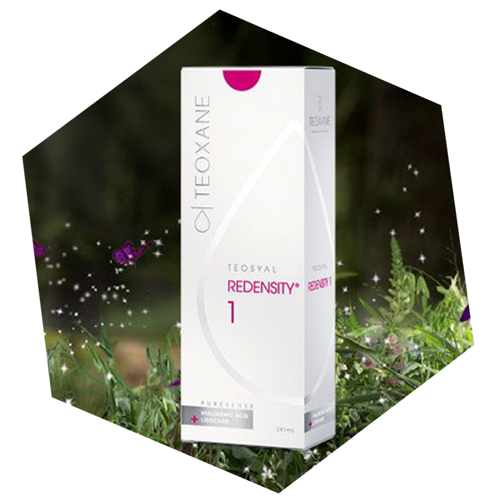 Boks med Redensity Beauty Booster - med elementer fra skog og mark i bakgrunnen
